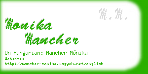 monika mancher business card
